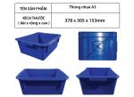 Thùng nhựa đặc A3 kích thước 378x305x153mm-Tel: 0965 962 998