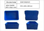 Thùng nhựa đặc B1 kích thước 610x420x200mm